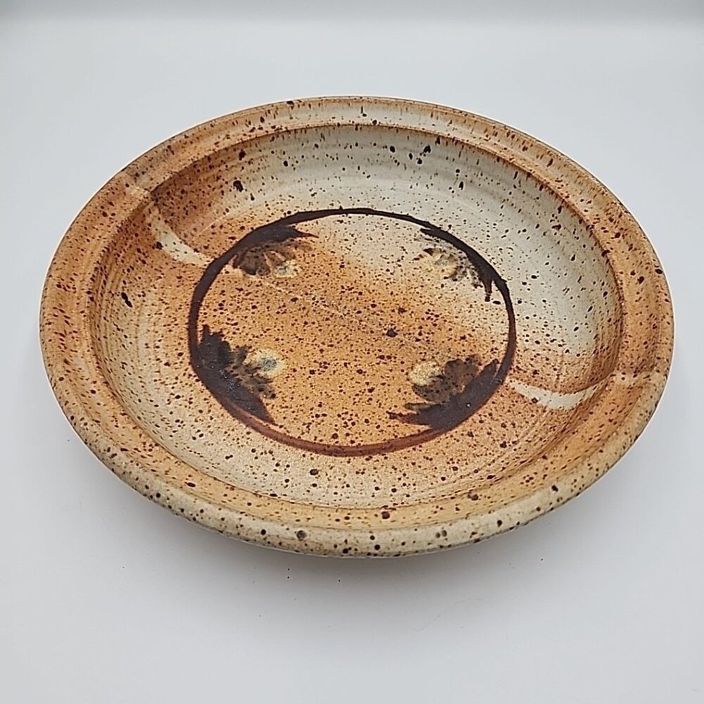 handmade studio art pottery Pie Baking Round Dish 11"